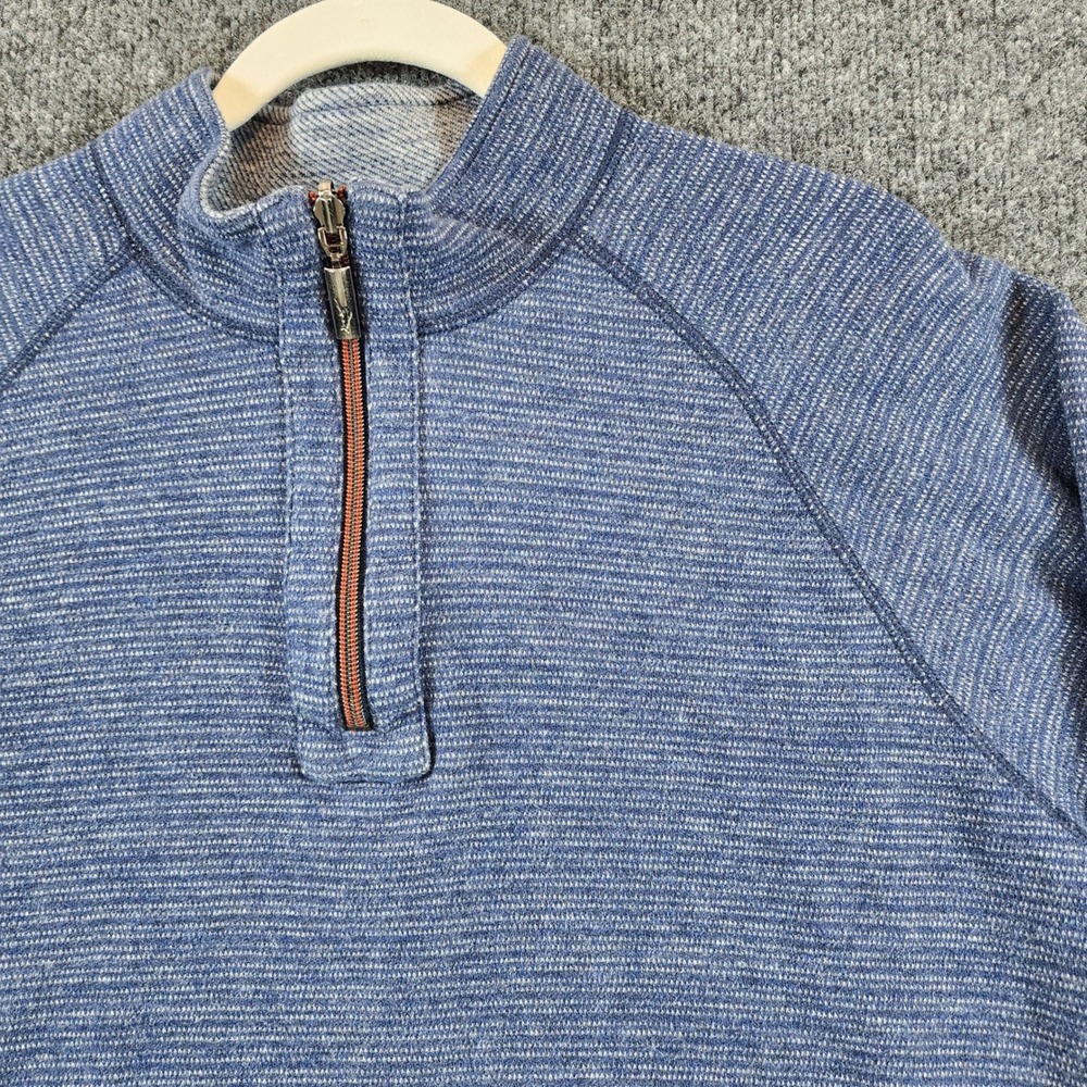 Tommy Bahama Men's Quarter Zip Coastal Preppy Golf Pullover‎ Sweater Size XL